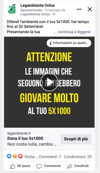 esempio creatività Meta