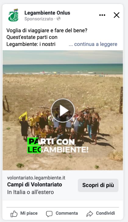 esempio creatività Meta