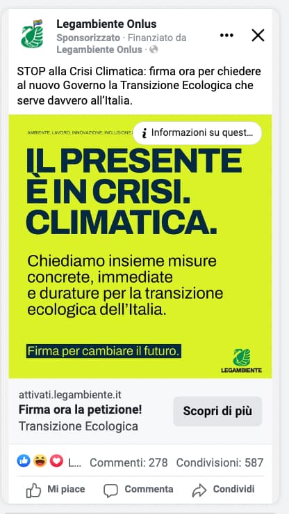 esempio creatività Meta